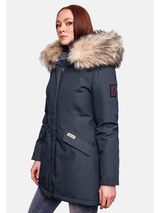 Navahoo Navahoo Kurtka zimowa Cristal Niebieski Casual Fit