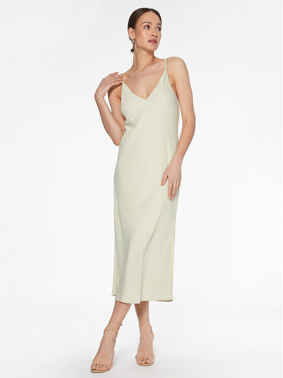Calvin Klein Calvin Klein Kokteiļkleita K20K205542 Zaļš Slim Fit