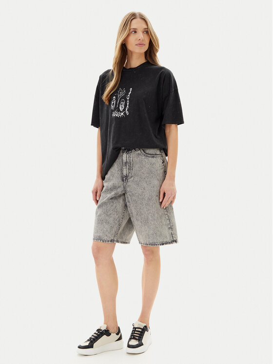 Volcom Volcom Tričko Voltrip B3512508 Čierna Oversize