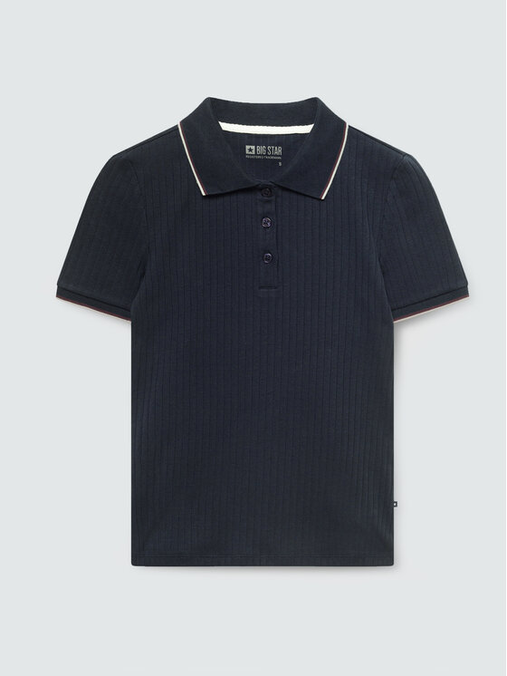 BIG STAR BIG STAR Polo SESSA Granatowy Basic Fit