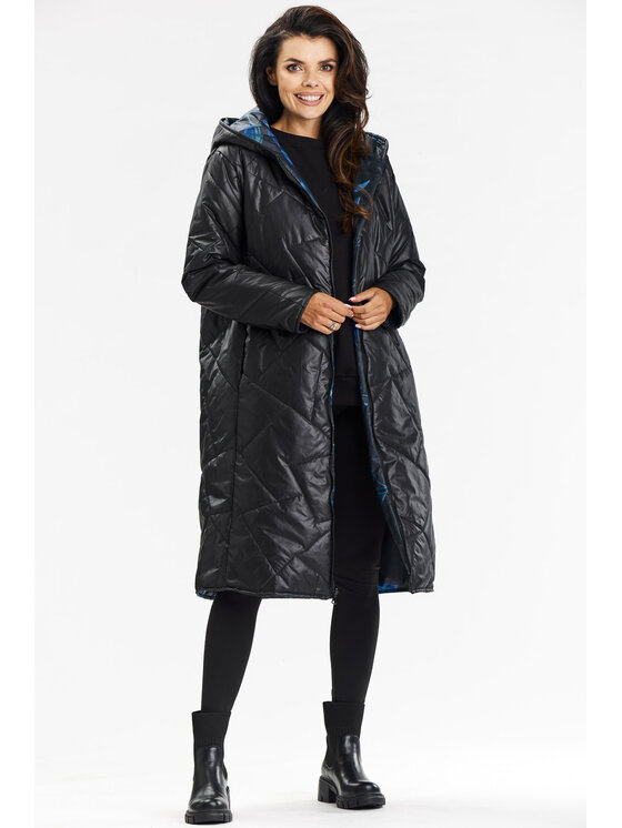 Awama Awama Kurtka damska A685 Czarny Basic Fit