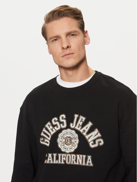 Guess Jeans Guess Jeans Sweatshirt M5RQ40 KCPR1 Schwarz Regular Fit