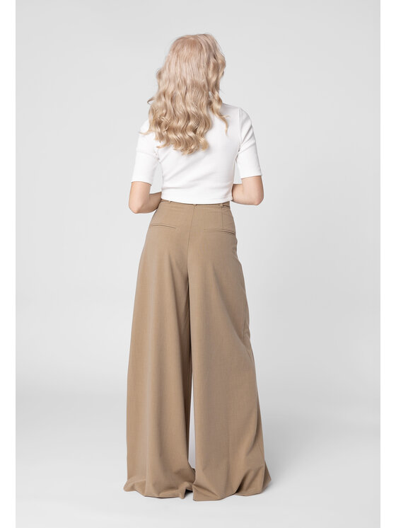 LAURELLA LAURELLA Spodnie materiałowe Laurella 3VA002135 Brązowy Regular Fit