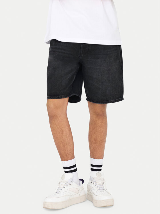 Only & Sons Pantaloncini di jeans Edge 22032047 Nero Straight Fit, taglia : M