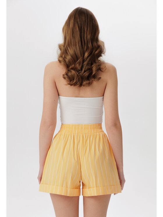 LAURELLA LAURELLA Šortky z materiálu 3SS016 Oranžová Regular Fit