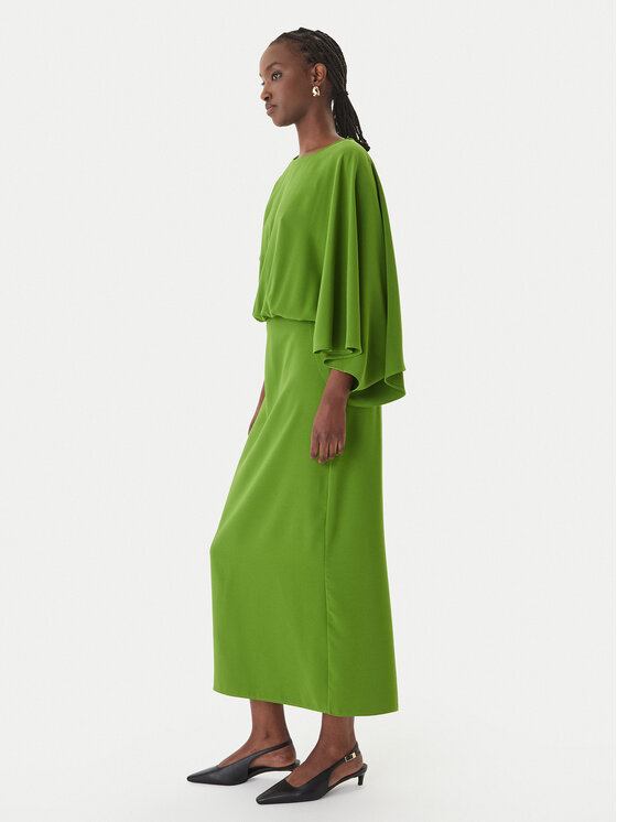 LOLA CASADEMUNT LOLA CASADEMUNT Sukienka wieczorowa MS2616028 Zielony Regular Fit