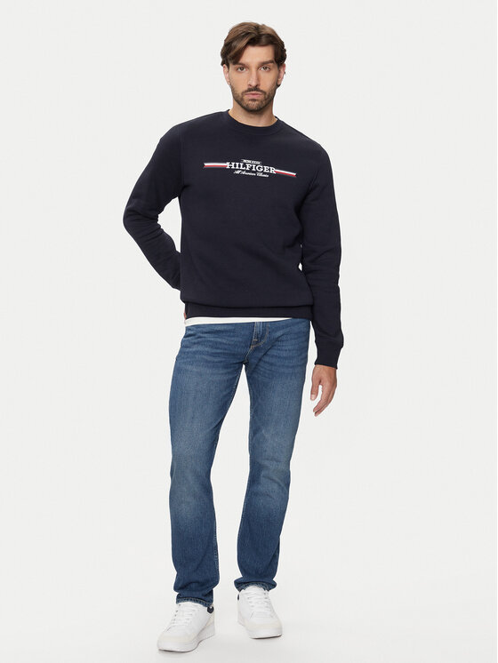 Tommy Hilfiger Tommy Hilfiger Pulóver MW0MW35530 Sötétkék Regular Fit