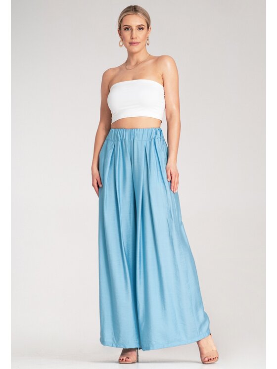FIGL FIGL Dámske nohavice M1158 Modrá Regular Fit