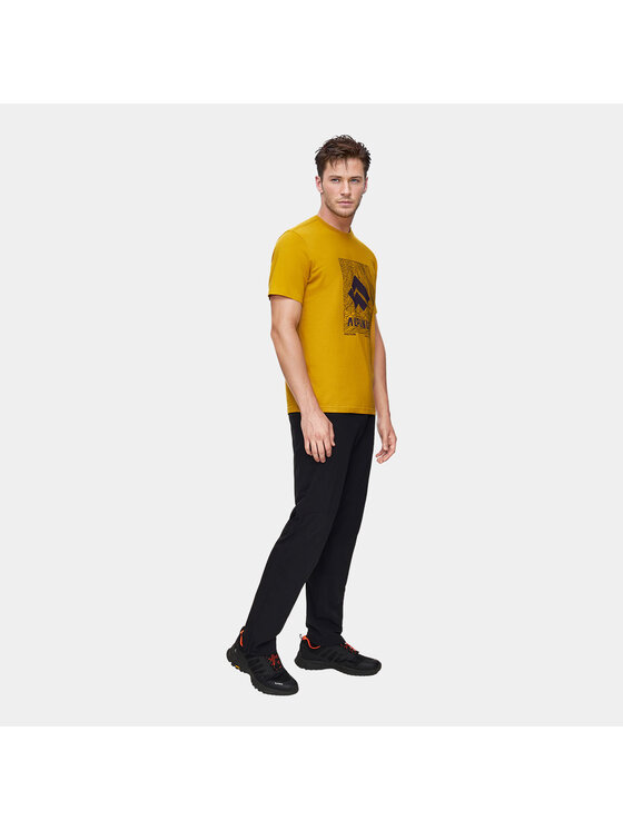 Alpinus Alpinus T-Shirt Skrzyczne Żółty Regular Fit