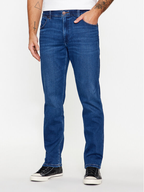 Wrangler Džinsi Greensboro 112341419 Zils Regular Fit