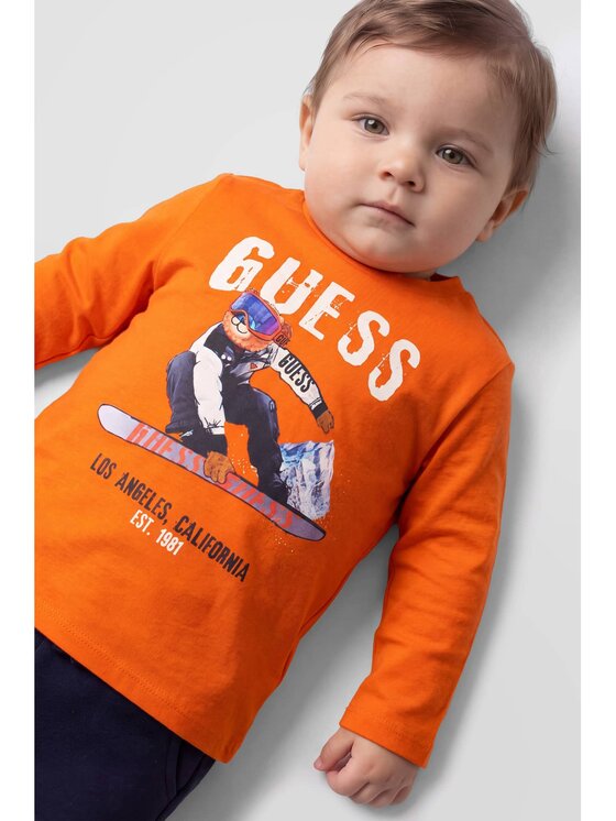 Guess Kids Guess Kids T-Shirt 184439 Oranžová Classic Fit