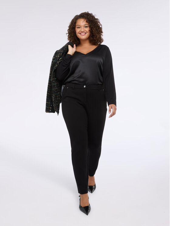 Fiorella Rubino Fiorella Rubino Pantaloni di tessuto P708L002234N033 Nero Regular Fit