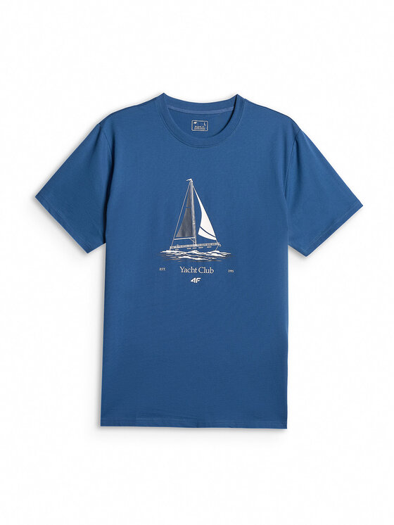 4F 4F T-Shirt LAKESIDE ESCAPE Niebieski Relaxed Fit