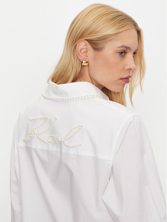 KARL LAGERFELD KARL LAGERFELD Camicia 246W1602 Bianco Relaxed Fit