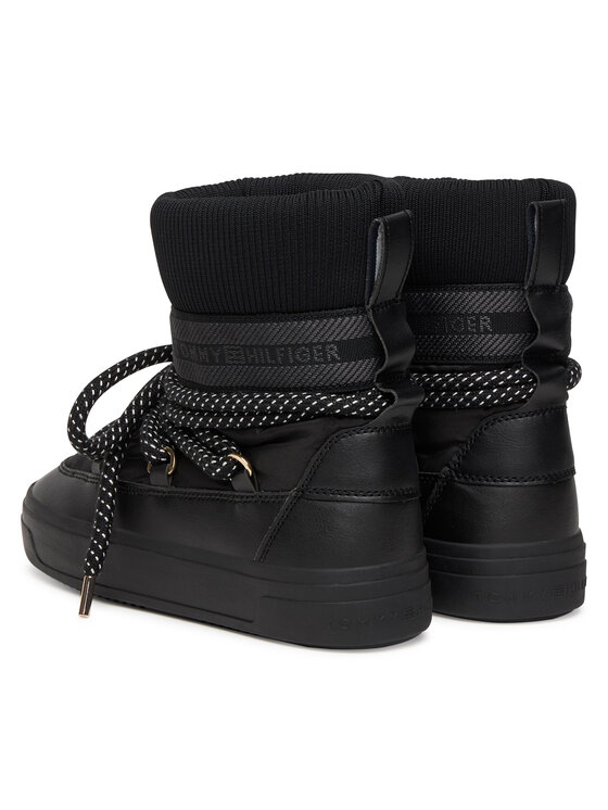 Tommy Hilfiger Tommy Hilfiger Škornji za sneg Snow Boot Water Repellent FW0FW09260 Črna