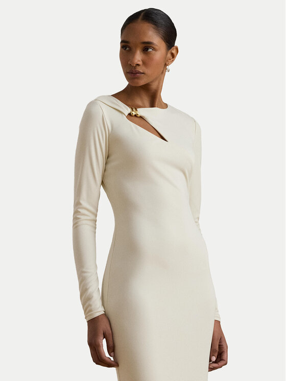 LAUREN RALPH LAUREN LAUREN RALPH LAUREN Официална рокля 253P03589002 Кремав Slim Fit