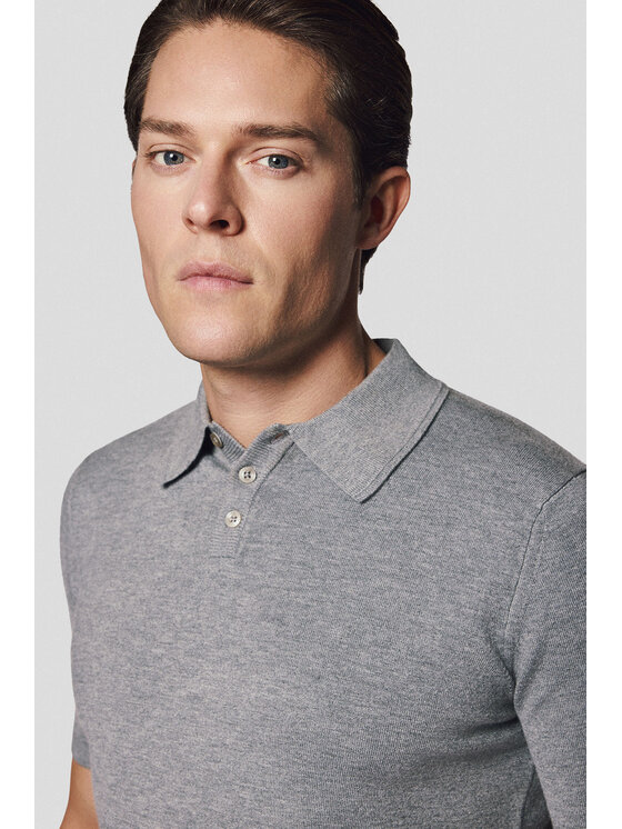 Lancerto Lancerto Polo Nils PO073125000052 Szary Regular Fit
