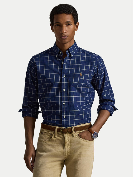 Polo Ralph Lauren Polo Ralph Lauren Cămașă 710P07186001 Bleumarin Custom Fit