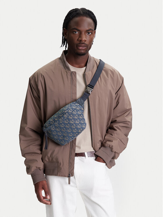 Calvin Klein Jeans Borsetă Unstructured Monogram Waistbag LV04G3177G Albastru deschis