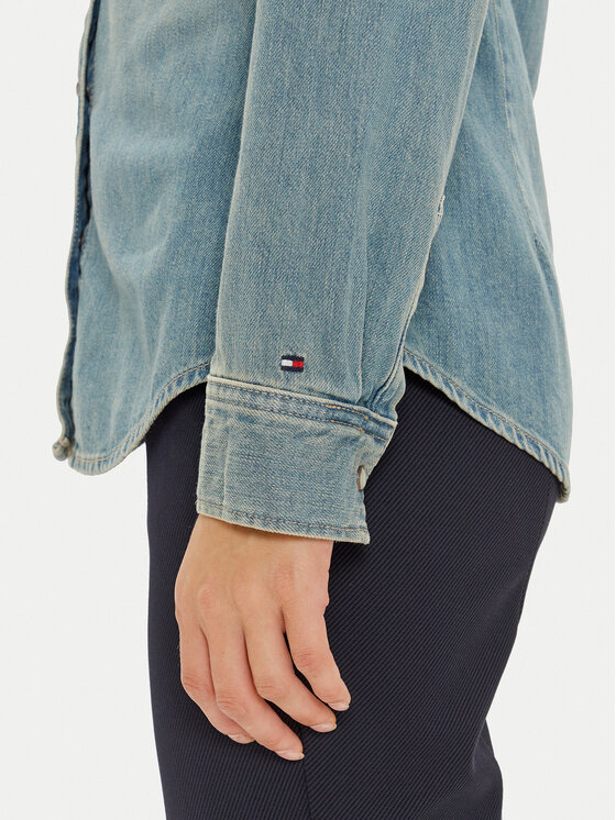 Tommy Hilfiger Tommy Hilfiger traper košulja WW0WW42875 Plava Slim Fit