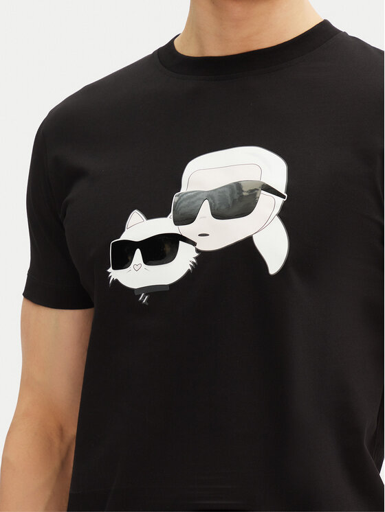 KARL LAGERFELD KARL LAGERFELD Tricou 755061 552241 Negru Regular Fit