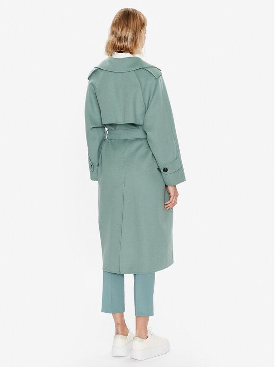 Weekend Max Mara Weekend Max Mara Płaszcz wełniany Cobalto 2350110137 Zielony Regular Fit