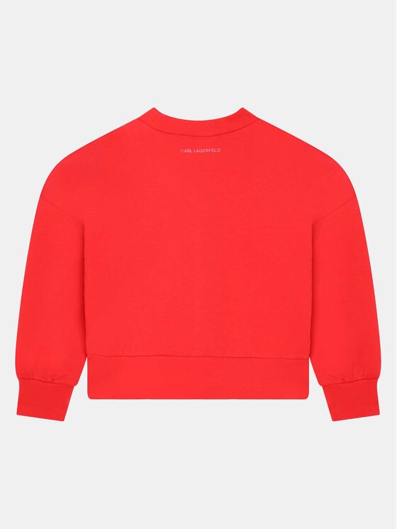 Karl Lagerfeld Kids Karl Lagerfeld Kids Pulóver Z15461 S Piros Regular Fit