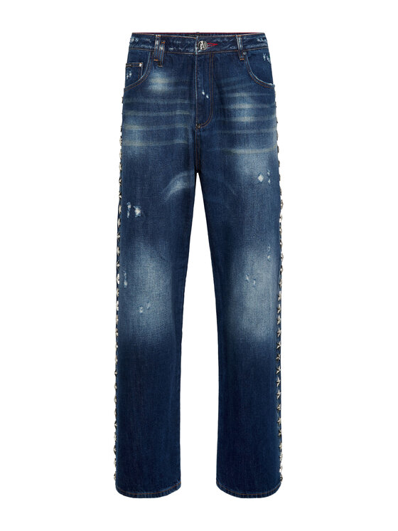 PHILIPP PLEIN PHILIPP PLEIN Jeansy 25875 Niebieski jasny Loose Fit