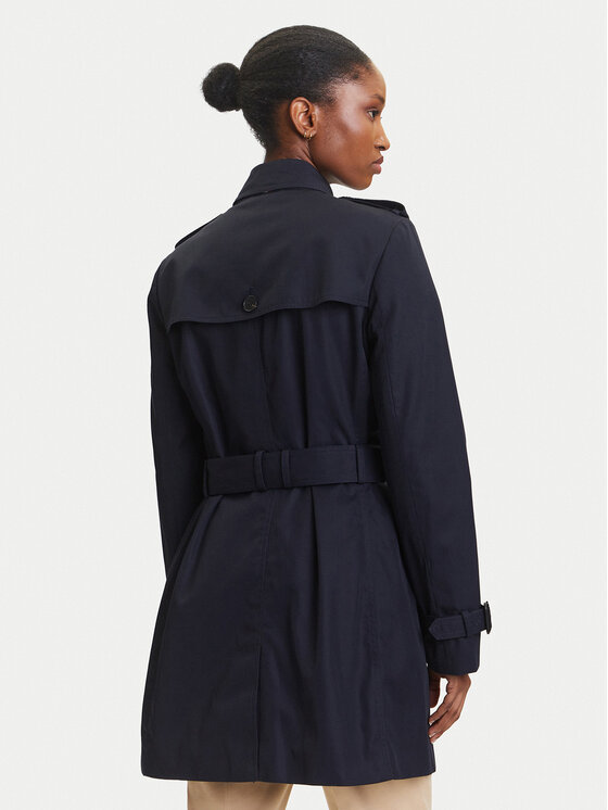 Tommy Hilfiger Tommy Hilfiger Tenchcoat Heritage Single WW0WW24966 Dunkelblau Regular Fit