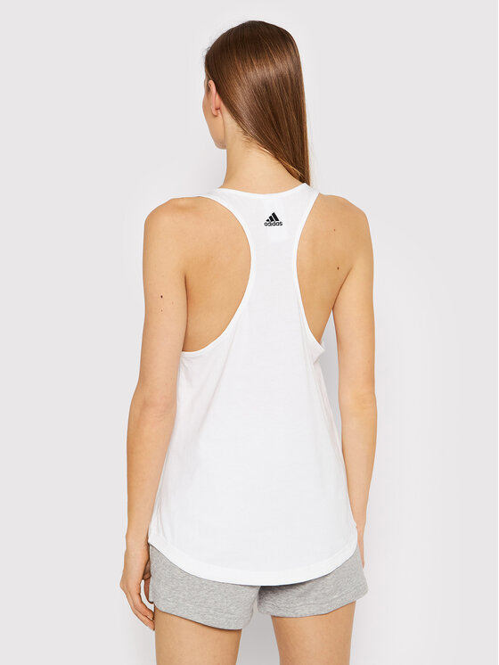 adidas Top Essentials Loose Logo GL0567 Biały Regular Fit • Modivo.pl