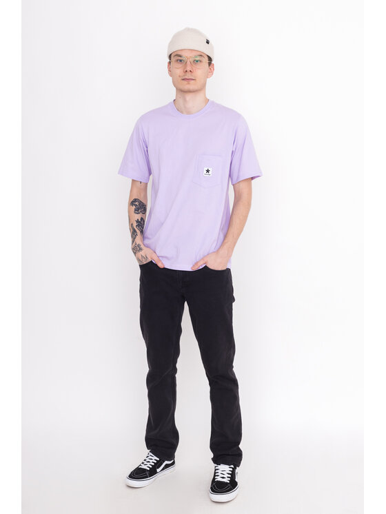 Kamuflage Kamuflage T-Shirt Pocket Logo Fioletowy Relaxed Fit