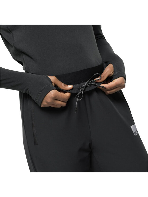 Jack Wolfskin Jack Wolfskin Spodnie dresowe Jack Wolfskin Bike Commute Wi Pants W Czarny Regular Fit
