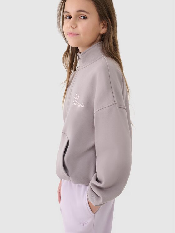 4F 4F Bluza 4FJRSS25TSWSF2058-83S Brązowy Oversize