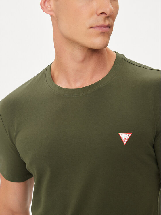 Guess Guess Tričko M2YI24 J1314 Zelená Slim Fit