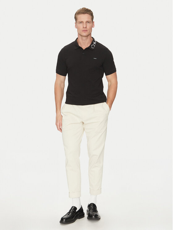 Calvin Klein Calvin Klein Polo marškinėliai K10K114474 Juoda Regular Fit