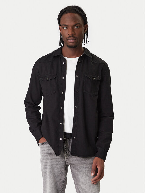 Tommy Jeans Tommy Jeans Farmering Western DM0DM22432 Fekete Relaxed Fit
