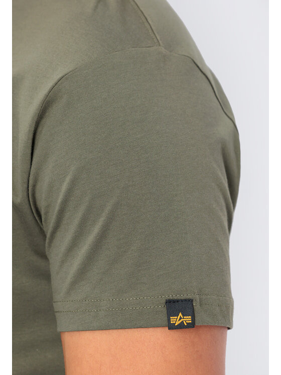 Alpha Industries Alpha Industries Tričko AI.118502-142-XXL Kaki Regular Fit