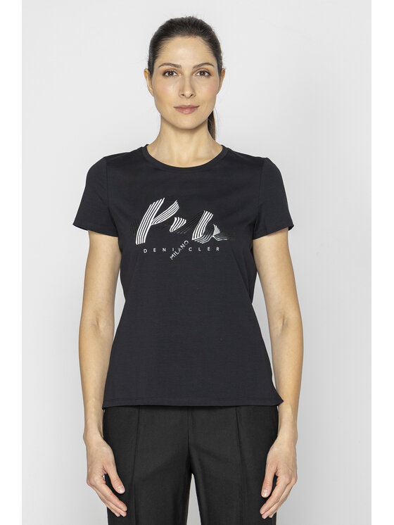 Deni Cler Milano Deni Cler Milano T-Shirt T-DC-T210-E2-10-90-1 Czarny Regular Fit