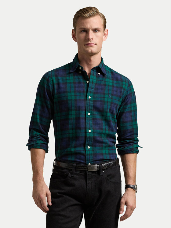 Polo Ralph Lauren Polo Ralph Lauren Košile 710953891001 Zelená Custom Fit