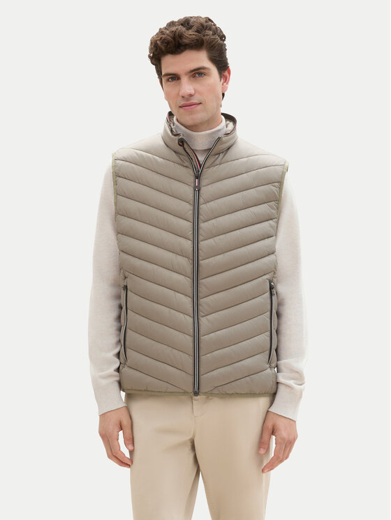 Tom Tailor Tom Tailor Prsluk 1041310 Zelena Regular Fit