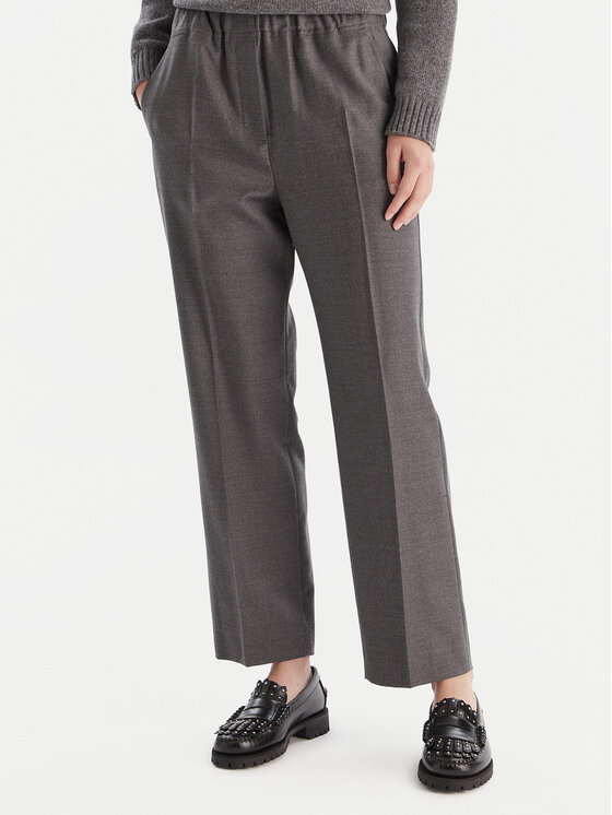 Weekend Max Mara Weekend Max Mara Kalhoty z materiálu Hataley 2525136022 Šedá Regular Fit