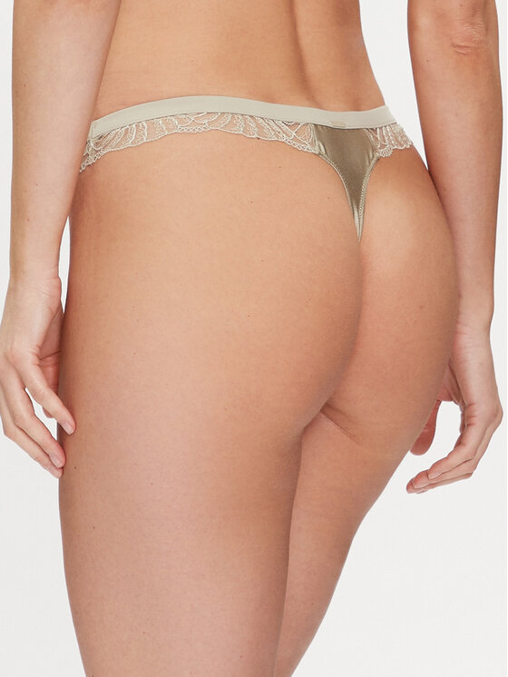 Calvin Klein Underwear Calvin Klein Underwear Stringi 000QF7759E Zielony