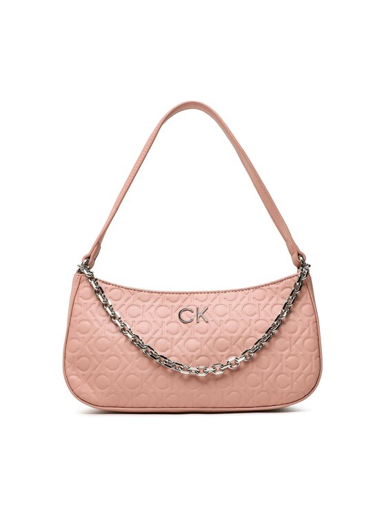 Geantă Calvin Klein Re-Lock Shoulder Bag Emb Mono K60K610204 Roz