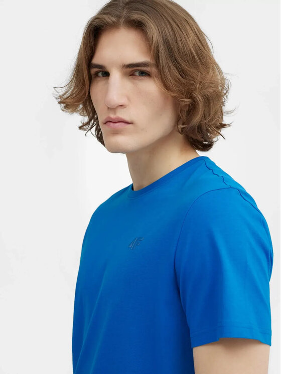 4F 4F T-Shirt TSM352 Niebieski Standard Fit