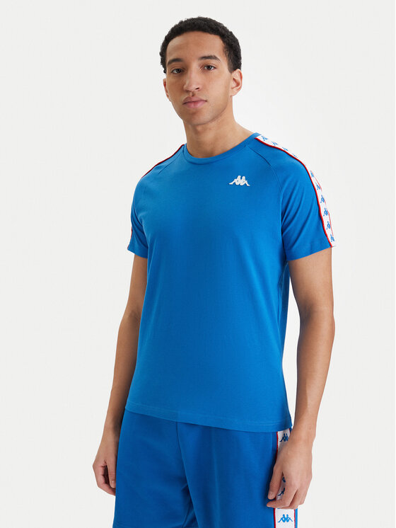Kappa Kappa Tricou Banda Coen 303UV10 Albastru Slim Fit