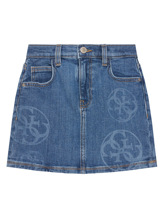 Guess Spódnica jeansowa J5YD07 D4MS0 Niebieski Regular Fit