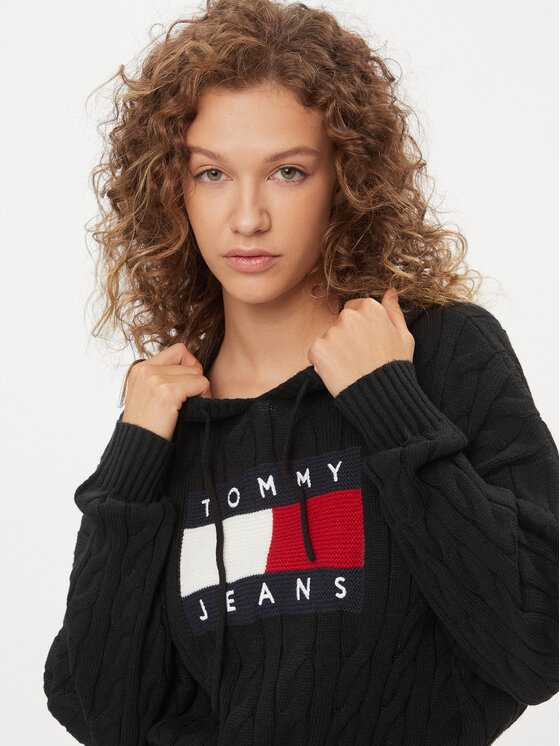 Tommy Jeans Tommy Jeans Πουλόβερ Center Flag DW0DW16528 Μαύρο Regular Fit