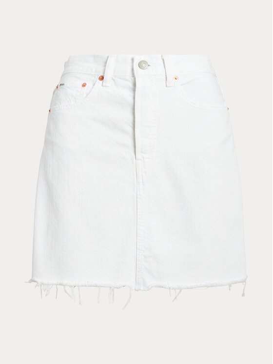 Polo Ralph Lauren Polo Ralph Lauren Джинсова спідниця 211903405001 Білий Slim Fit