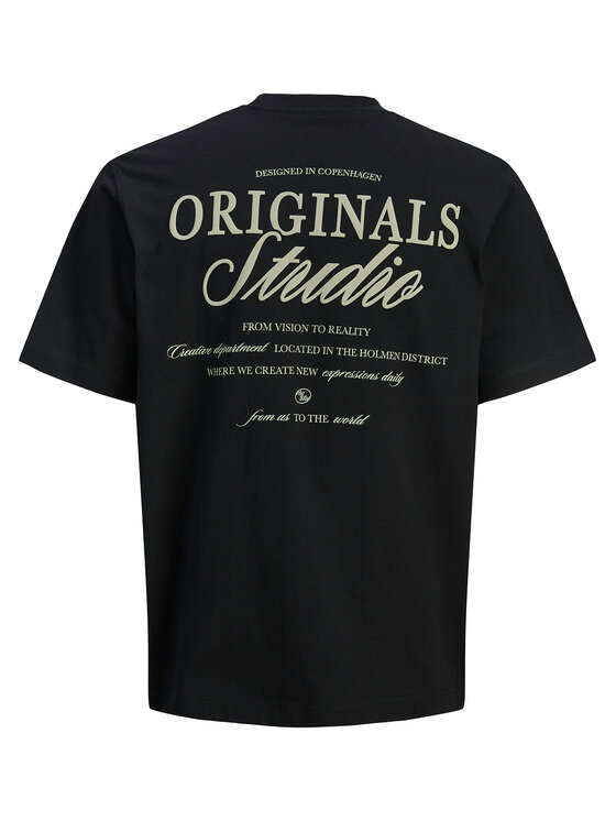 Jack & Jones Jack & Jones Tričko Norrebro Typo 12282898 Čierna Regular Fit