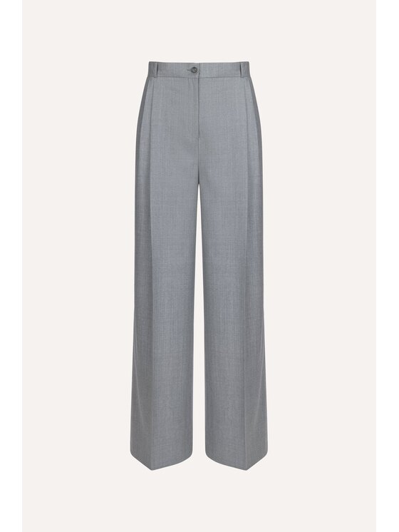 MARI PRETI MARI PRETI Spodnie garniturowe Cavalier Szary Wide Leg